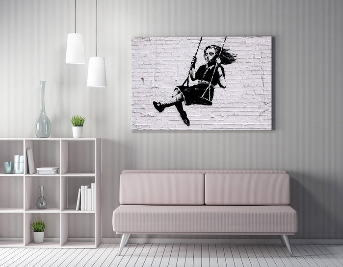 Wallity Lienzo Decorativo Banksy WY07 (50 x 70 cm)